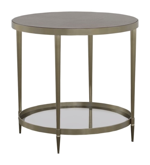 Contemporary Tiered Round End Table