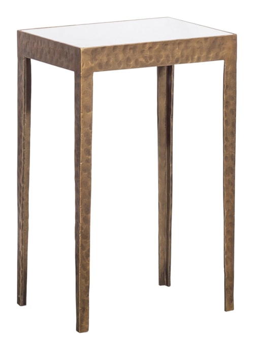 Contemporary Rectangular Drink Table with Marble Top