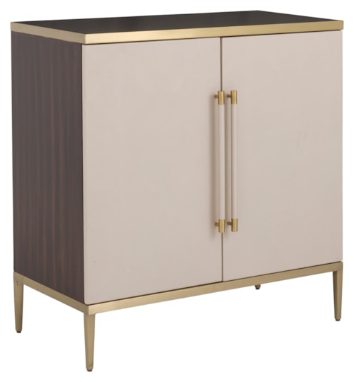Contemporary 2-Door Accent Cabinet with Adjustable Shelf