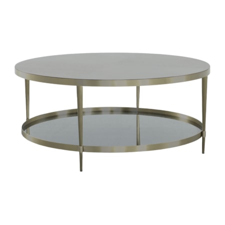 42" Round Tiered Cocktail Table