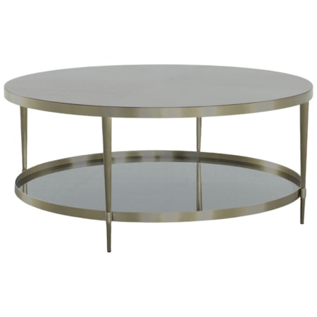 42" Round Tiered Cocktail Table