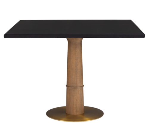 Contemporary 42" Square Dining Table with Reversed Beveled Edge