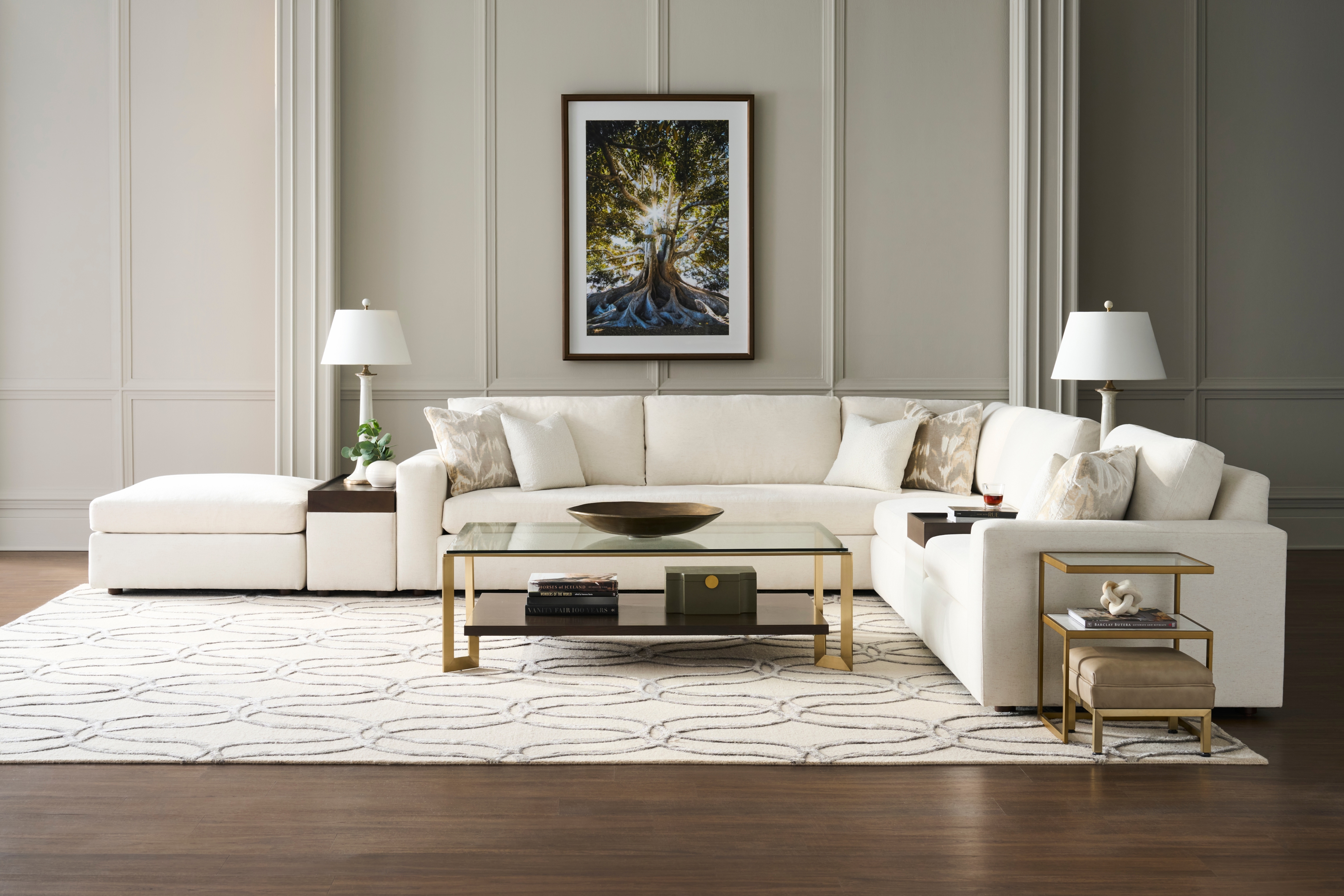 Rectangular Upholstered Table Ottoman