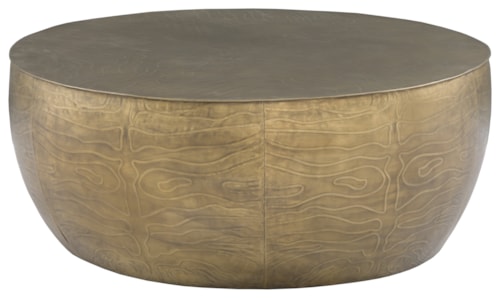 Global Round Cocktail Table with Animal Pattern