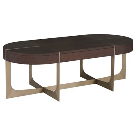 1-Drawer Oval Cocktail Table