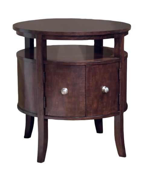 Transitional Lamp Table w/Interior Storage