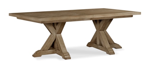 Rustic Double-Pedestal Extension Dining Table