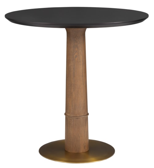 Contemporary 36" Round Counter Height Table with Reverse Beveled Edge