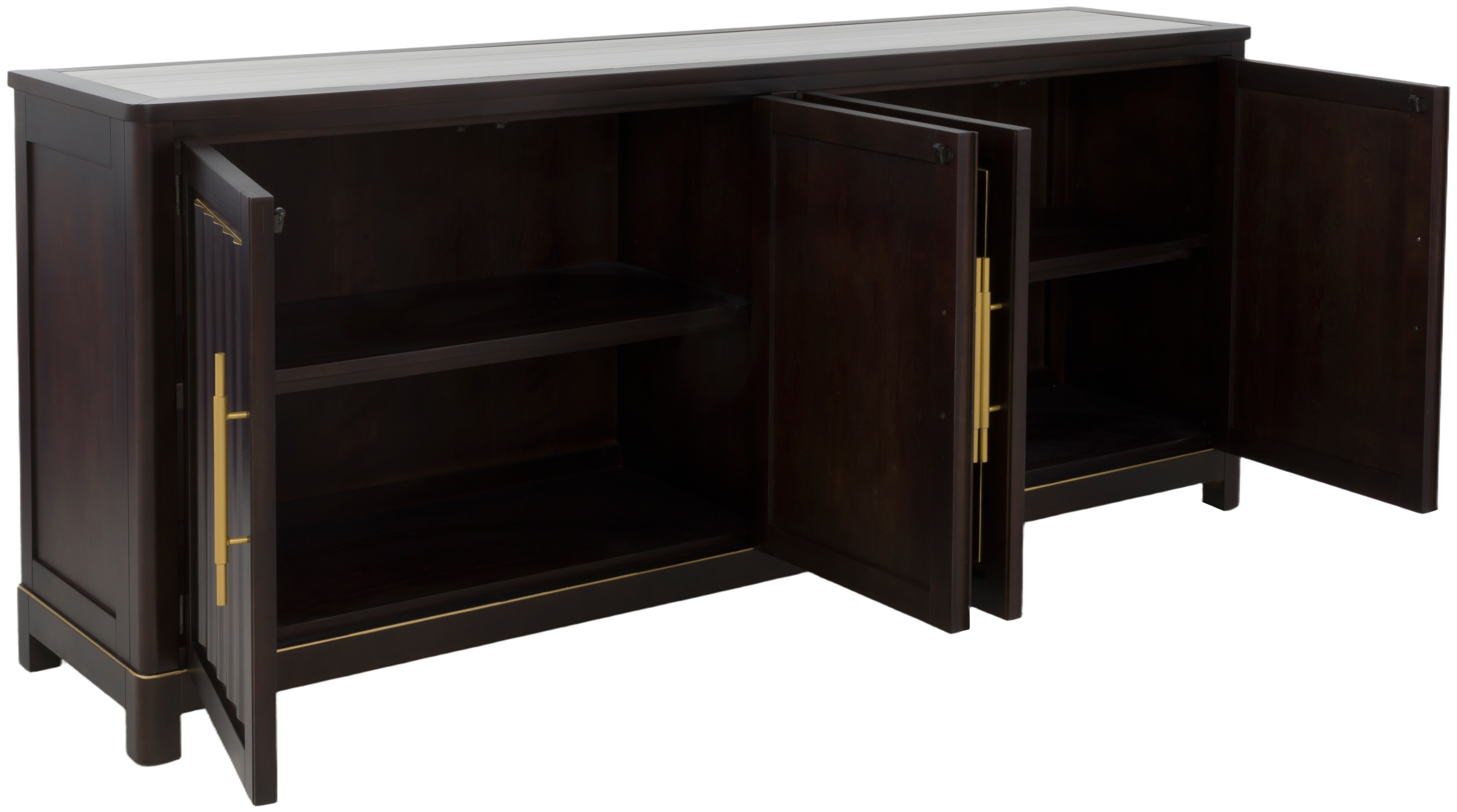 4-Door Credenza with Stone Top