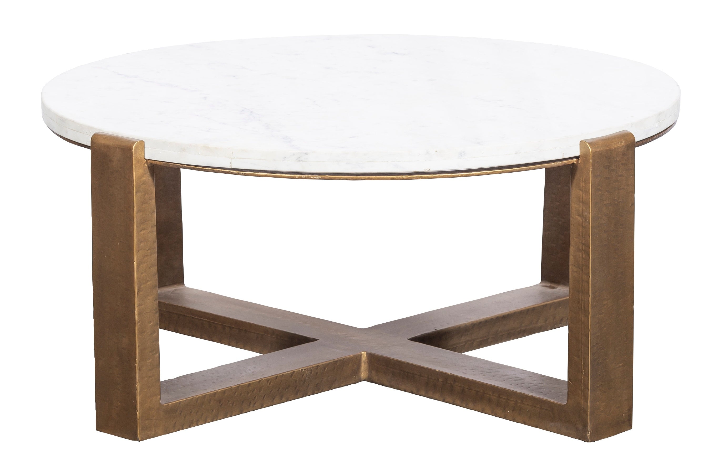 36" Round Marble-Top Cocktail Table