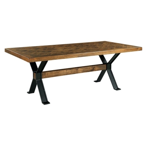 Rustic Rectangular Double Pedestal Dining Table