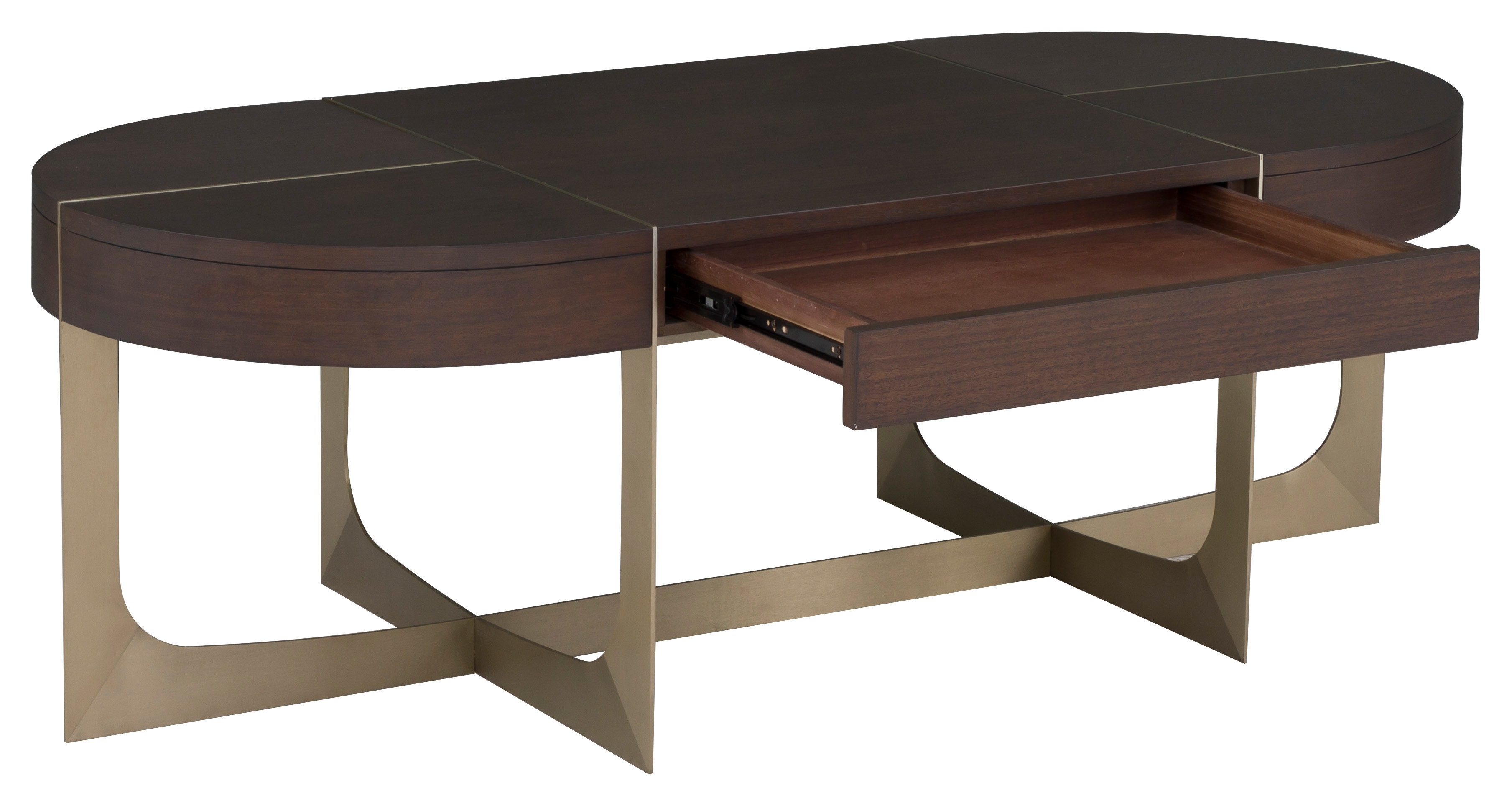 1-Drawer Oval Cocktail Table
