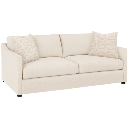 Demi-Sofa with 2 Throw Pillows