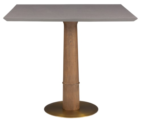 Contemporary 42" Square Counter Height Table with Reverse Beveled Edge Top