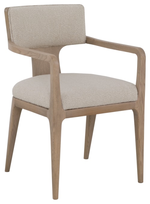 Transitional Upholstered Dining Arm Chair