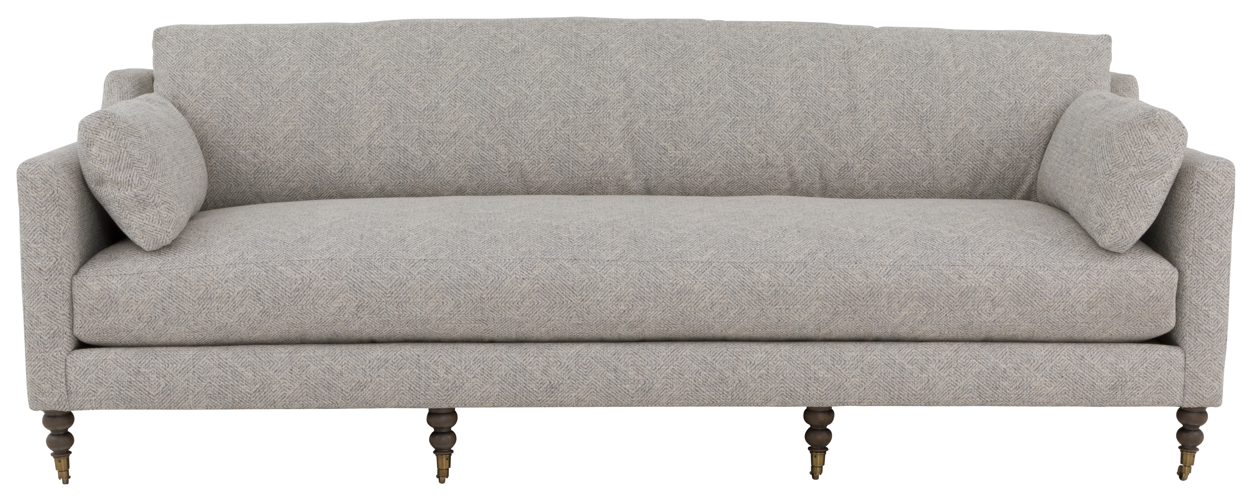 Bench Seat Sofa with Front Leg Casters
