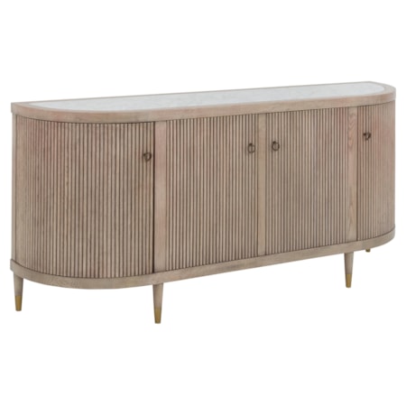 4-Door Credenza w/Carrara Stone Top