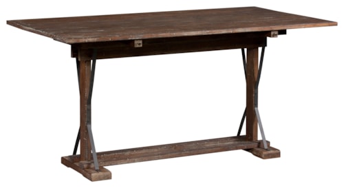 Rustic Rectangular Flip-Top Table