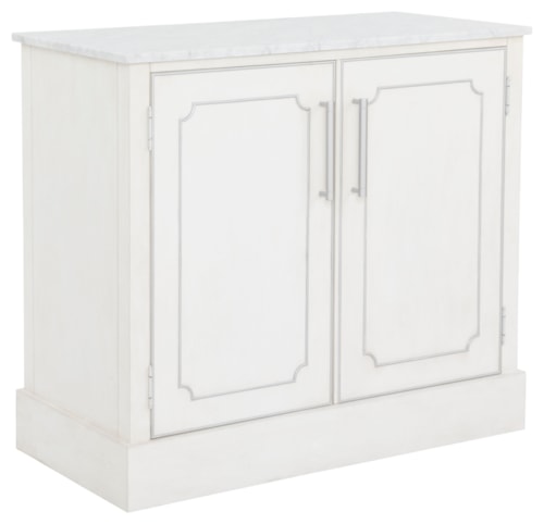 Transitional 2-Door Bar Cabinet with Hidden Casters