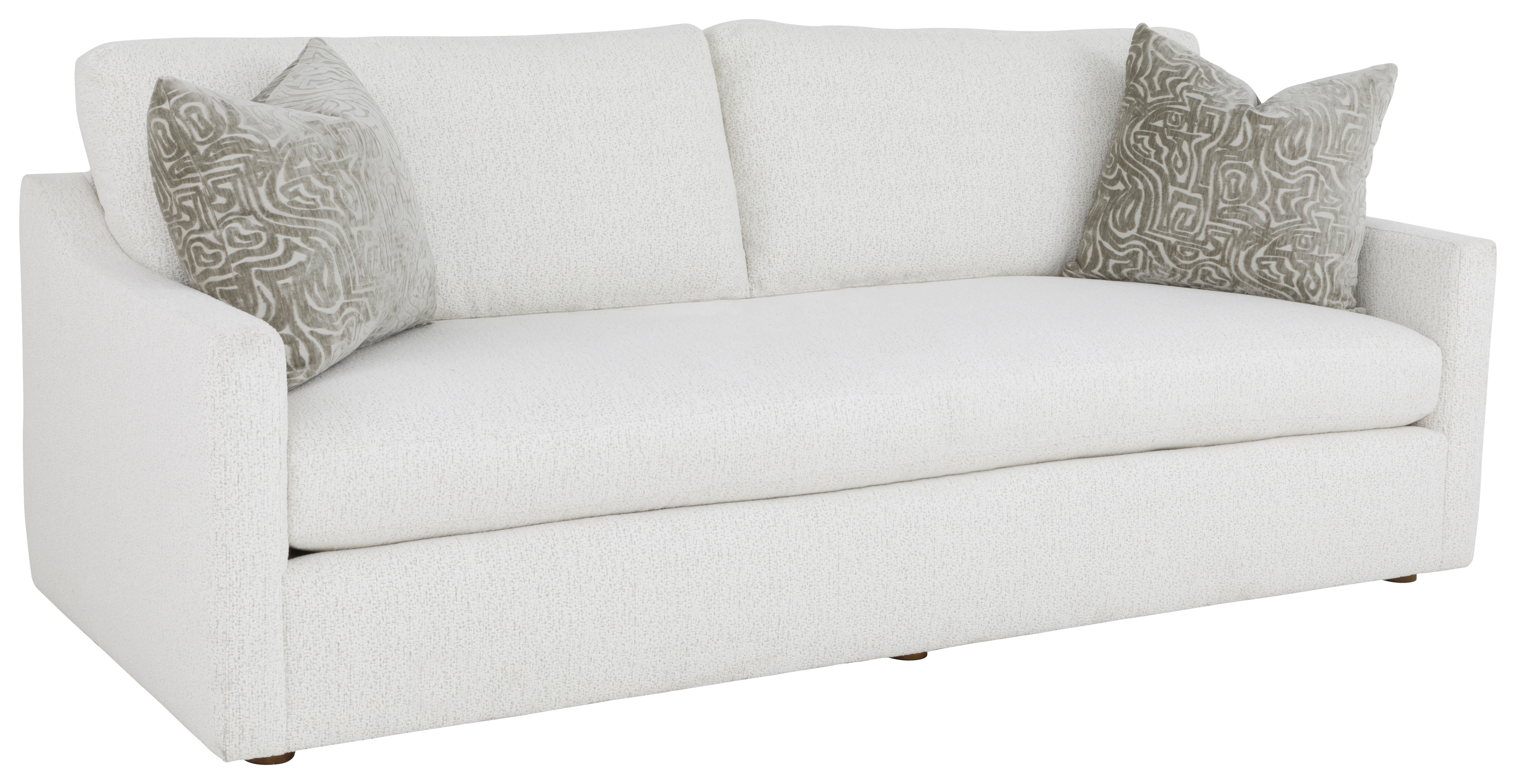 Bench Seat Sofa with 2 Throw Pillows