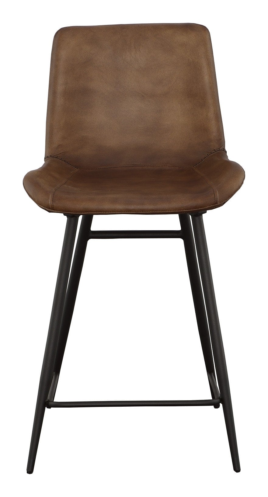 Leather Counter Stool w/Decorative Stitching