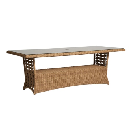 84" Rect Umbrella Dining Table