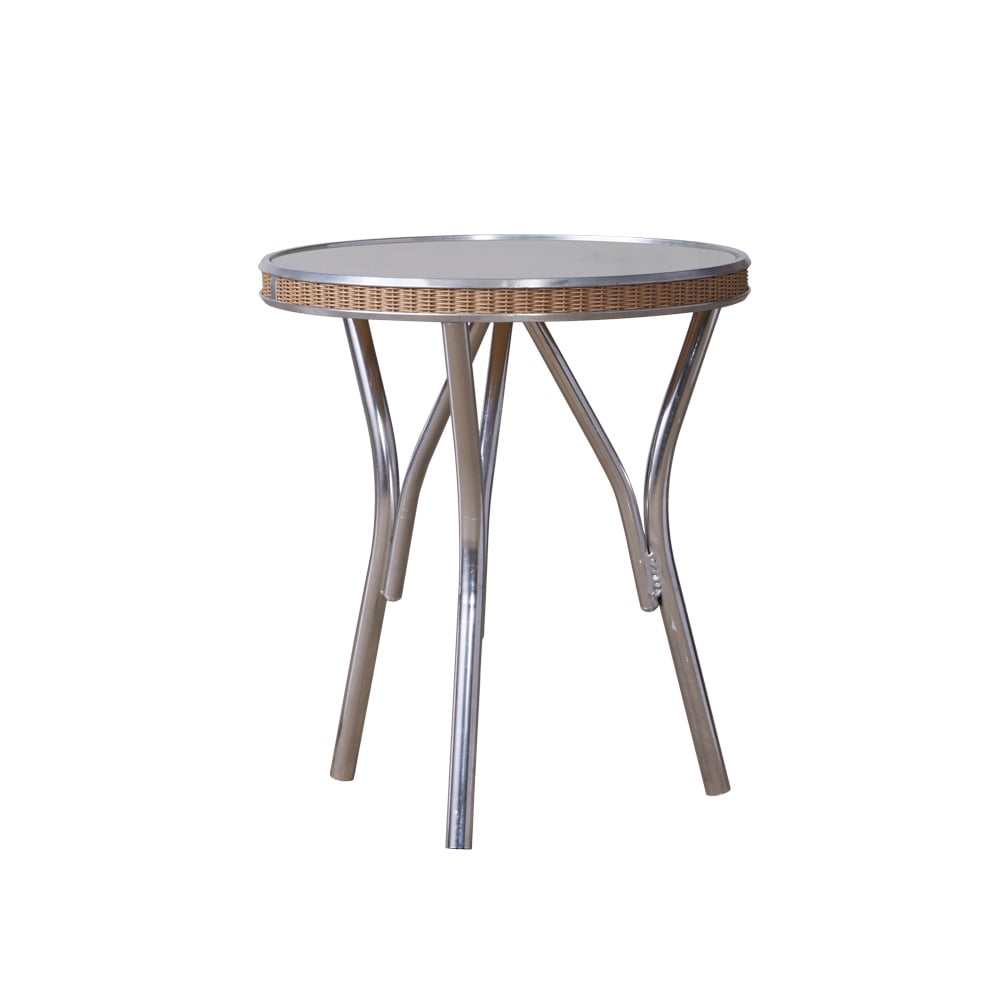 19" Rnd End Table With Reversible Glass
