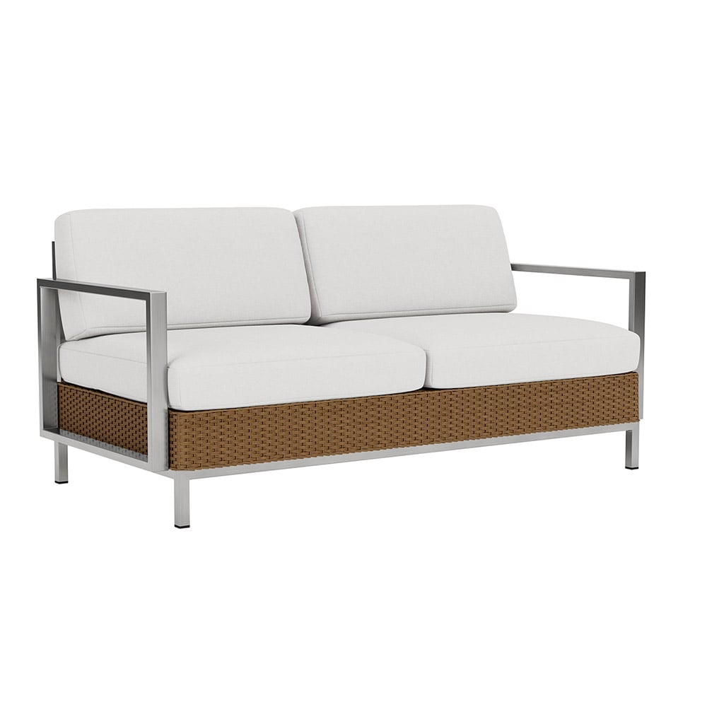 Elements Settee With Stainless Steel Arms And Back