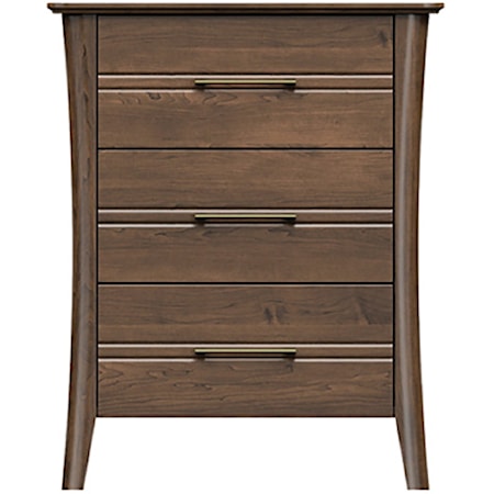 28'' Three Drawer Bedside Chest