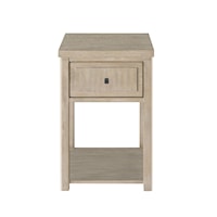 Transitional Chairside Table with Single Drawer