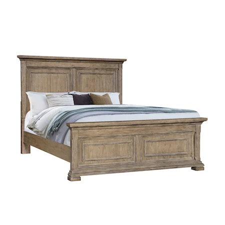 Transitional Queen Panel Bed