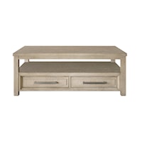 Transitional 2-Drawer Rectangular Coffee Table