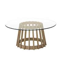 Catalina Round Glass Top Cocktail Table
