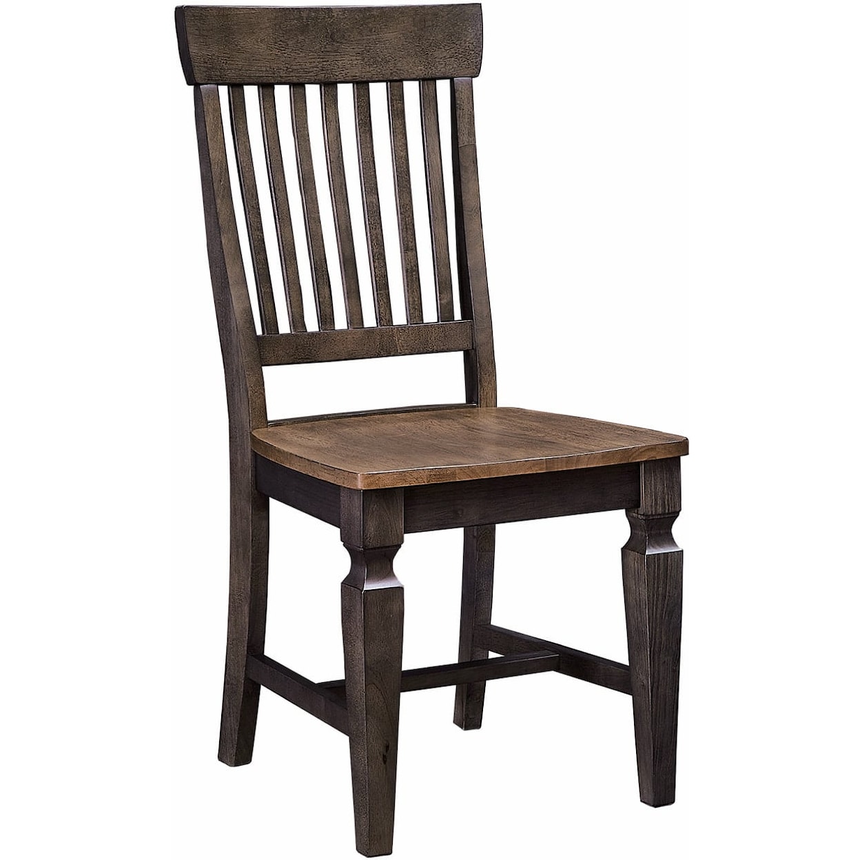 John Thomas Vista Slatback Chair in Hickory & Coal