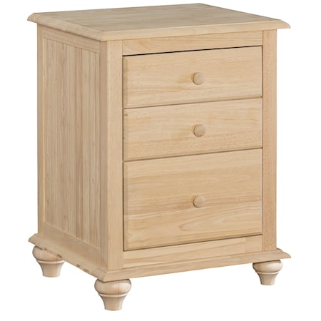 Cottage 3-Drawer Nightstand