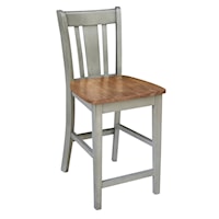 San Remo Stool in Hickory Stone