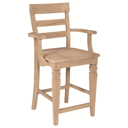 24'' Java Arm Counter Stool