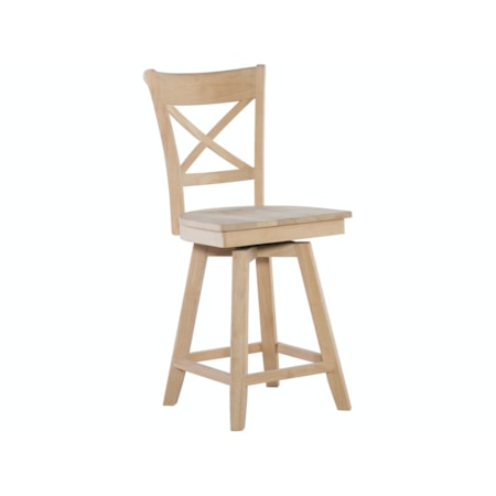 24" Charlotte Counter Swivel Stool