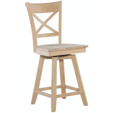 24" Charlotte Counter Swivel Stool