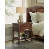 Transitional 1-Drawer Nightstand with USB Port
