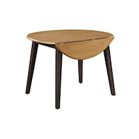 Dining Essentials - 42" Round Drop Leaf Table in Hickory & Coal