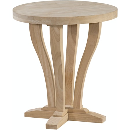 Transitional LaCasa Round End Table