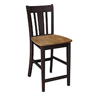 San Remo Stool in Hickory Coal