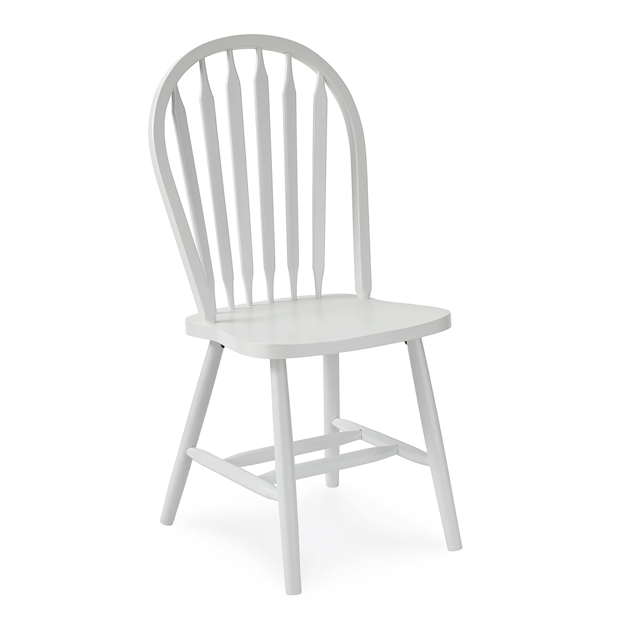John Thomas Dining Essentials Windsor Arrowback Chair in Pure White