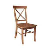 Farmhouse Dining Side Chair with X-Back