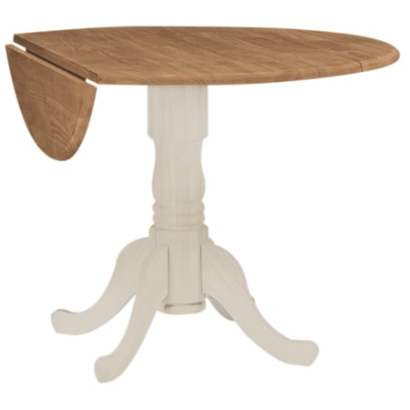 Round Dining Table with Dropleaf