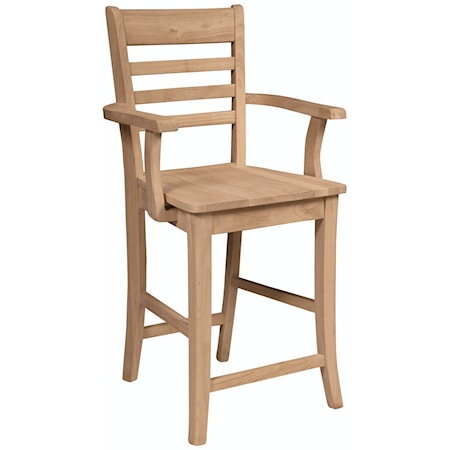 24'' Roma Counter Stool w/Arms
