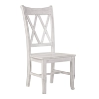 Farmhouse Side Chair with Double X Back