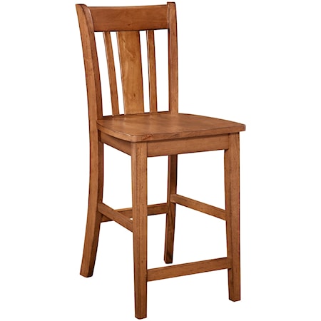 San Remo Stool in Bourbon Oak