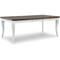 Farmhouse Rectangular Dining Table with Extension Leaf